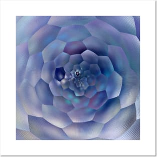 Purple Honeycomb Abstract Rose Posters and Art